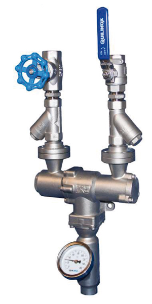 <b>Quilinox</b> ofrece el mezclador agua-vapor serie “M”, ideado para combinar agua fría y vapor con lo que conseguir agua caliente de forma instantánea.