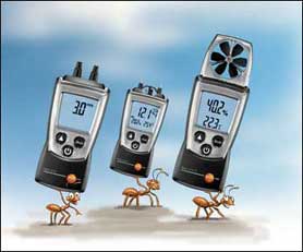 Los instrumentos <b>Testo</b> de la gama <i>Pocket Line</i> son ideales para mediciones rápidas y exigentes en aplicaciones diarias en los sectores de la calefacción, la ventilación y el aire acondicionado.