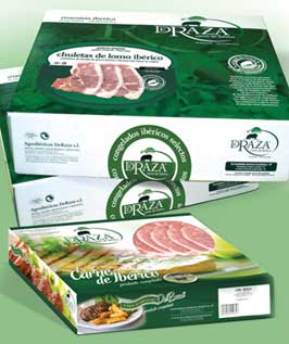 <b>Agroibéricos DeRaza</b> además de su línea tradicional de <i>productos del cerdo ibérico fresco</i> (presa, solomillo, secreto, pluma, lomo...) presentará su <i>nueva línea de congelados ibéricos</i>.