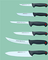 <b>Arcos Hermanos</b> presenta la serie de cuchillos Colour-Prof para el profesional, cuya principal característica es la posibilidad de identificar el cuchillo con un código de colores según el alimento a cortar (norma higiénico-alimentaria recomendada para los establecimientos en los que se manipulan alimentos).