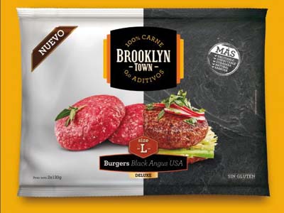 Carpisa Foods presenta su gama Brooklyn Town como “100 % carne y 0 % tonterías”, hamburguesas ultracongeladas para hipermercados para quienes quieren disfrutar de una burger de calidad en casa.