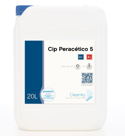 Cleanity, compañía especializada en productos de limpieza profesional, ha presentado su nuevo producto CIP Peracético 5, un desinfectante oxidante de gran efectividad ante todo tipo de microorganismos. 