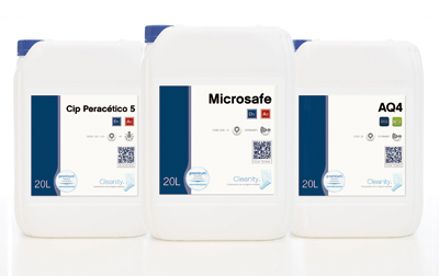 Cleanity, compañía especializada en productos de limpieza profesional, da respuesta a las necesidades específicas de desinfección vía aérea en función del tipo de industria y condiciones ambientales. Para ello, incluye en su catálogo de soluciones los productos Microsafe, AQ4 y Cip Peracético 5.