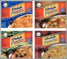 <b>Paellas & Fideuas, S.L.</b> presentó las <i>Paellas Quick Costador</i> bajo el eslogan: “Solo abrir y comer”.