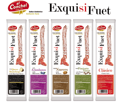 El Conchel presentó en la feria Exquisifuet, una exclusiva familia de fuets con ingredientes seleccionados que le aportan un sabor único y exquisito.