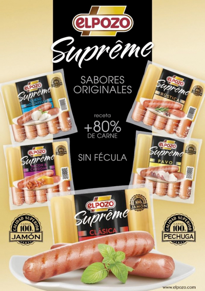 <p><strong>ElPozo Alimentación</strong> ha lanzado al mercado su nueva gama de salchichas Suprême,</p>
