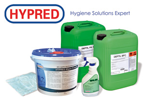 <b>Hypred Ibérica</b> presenta una gama completa de desinfectantes libres de amonios cuaternarios