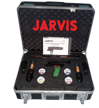 Jarvis Products Corporation presentó un kit para el aturdido que es utilizable tanto para animales muy pequeños hasta los de gran tamaño. 