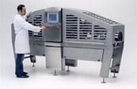 <b>KJ Industries A/S</b> ha lanzado al mercado una nueva máquina de diseño industrial, Loin Puller, para el corte automático del tocino de lomos de cerdo.
