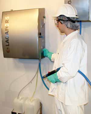 <b>Lagafors</b> presentóen IFFA la <i>unidad de limpieza LWP 1020 CB con espuma LWP</i> desarrollada especialmente para las instalaciones de producción más pequeñas donde la alta higiene es un requisito indispensable.