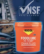 <b>Rocol Lubricants</b> presenta el primer lubricante de grado alimenticio para cadenas que opera a altas temperaturas y que cuenta con la certificación H1 de la NSF.