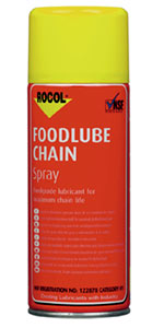<b>Rocol Lubricants</b> lanza en España Foodlube Chain Spray, un nuevo lubricante de su gama de productos Foodlube, específicamente diseñada para la maquinaria de fábricas de bebidas, alimentos y productos de consumo. 