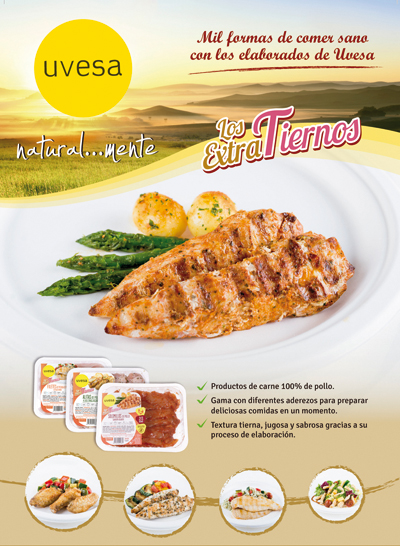 Uvesa ha lanzado Los Extratiernos de Uvesa, diez nuevas referencias de producto elaborado de pollo bajo su marca.